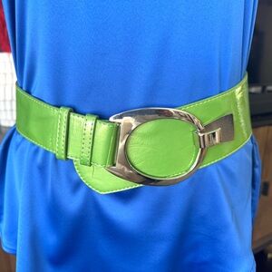 Vintage Landes Green Belt with Silver Buckle